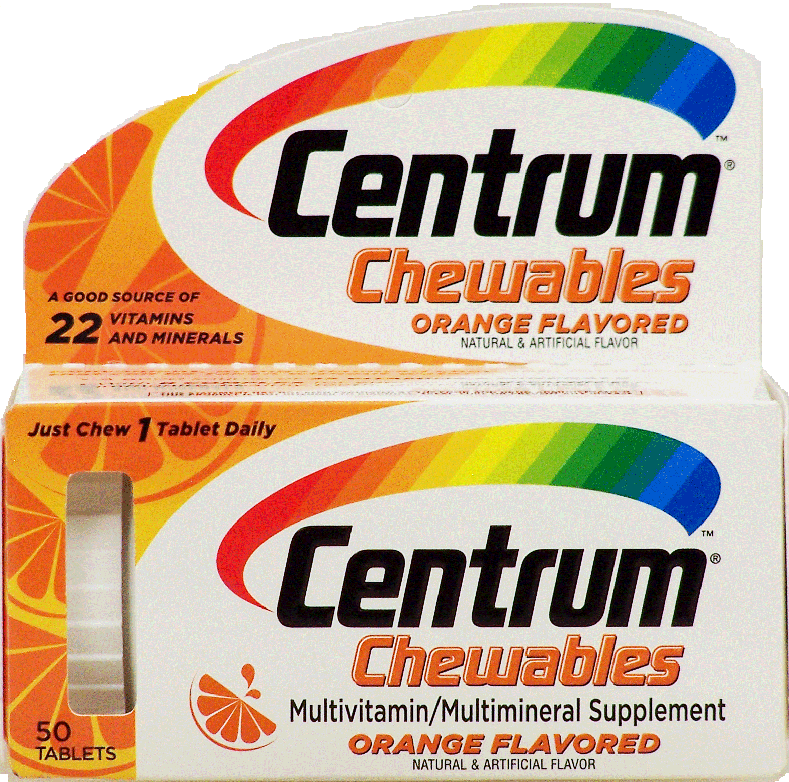 Centrum Chewables multivitamin / multimineral supplement orange flavored Full-Size Picture